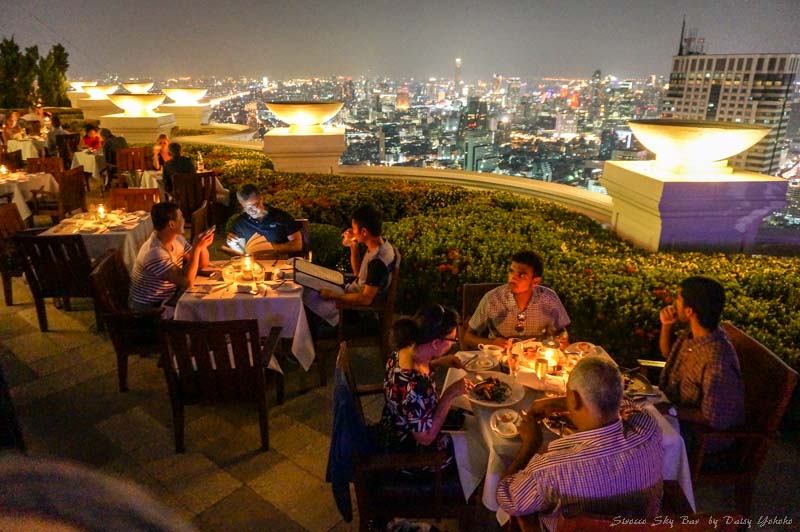 【曼谷夜景】蓮花酒店63F Sirocco Sky Bar 空中酒吧/喝調酒/看夜景/酒吧推廌