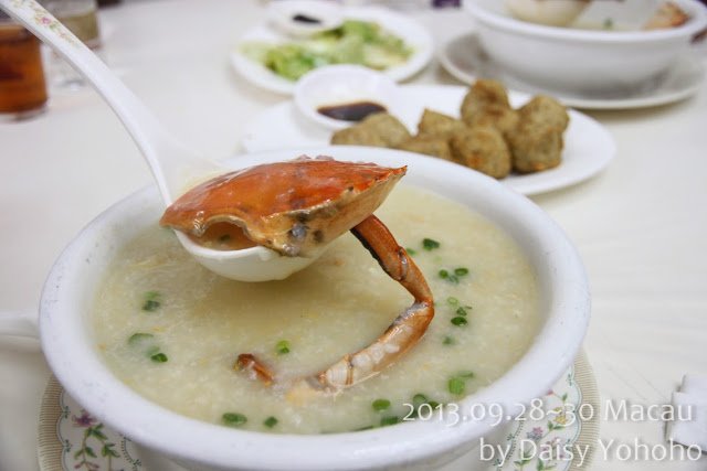 [澳門‧Macau‧美食] 氹仔官也街 絕對不能錯過的澳門水蟹粥‧誠昌飯店