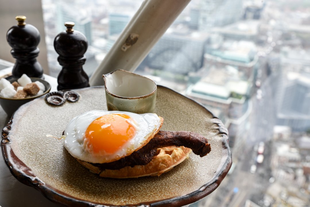 倫敦美食, 英國倫敦美食推薦 鴨肉鬆餅 Duck&waffle 觀景台上吃美食 倫敦美食, 倫敦自助旅行, 鴨肉鬆餅, 倫敦觀景台, 倫敦自由行, 英國自由行, 英國美食, Duck&waffle