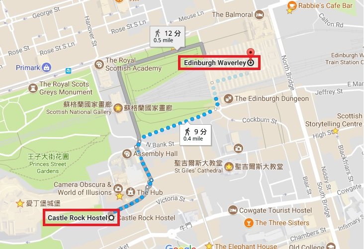愛丁堡城市地圖