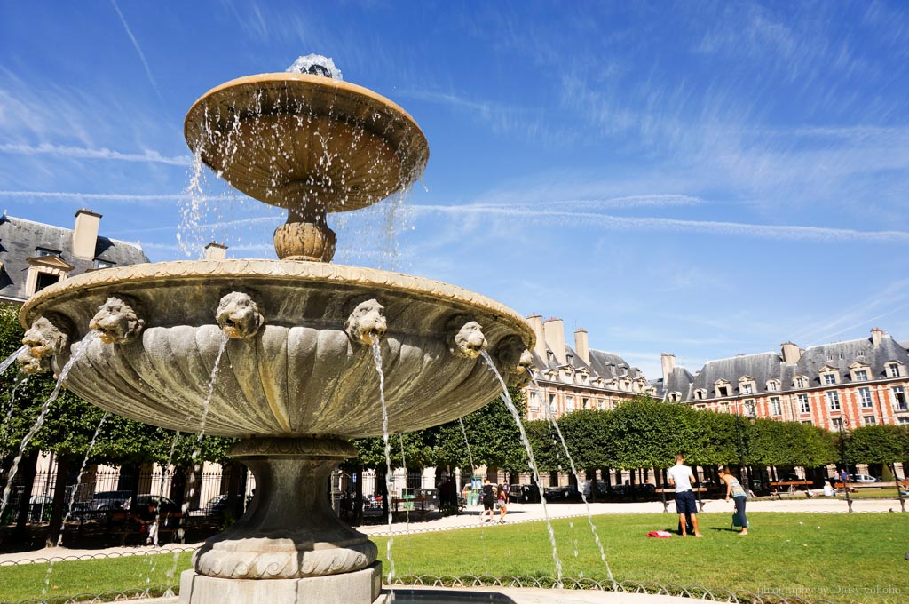 Place-des-Vosges, 孚日廣場, 巴黎自助旅行, 法國自助. 歐洲旅遊, 巴士底, 雨果故居, 瑪黑區