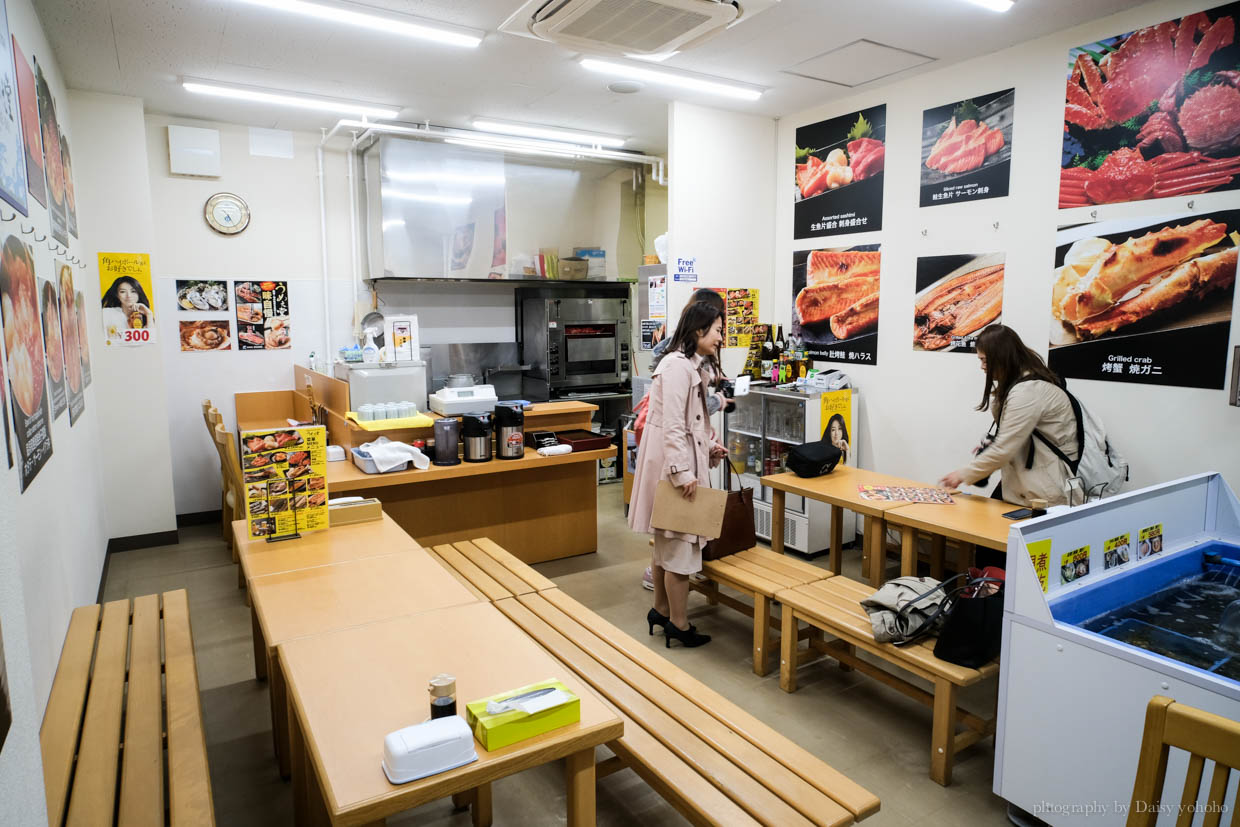 場外市場, 中央卸賣市場, 札幌朝市, 札幌美食, 北海道帝王蟹, 鱈場蟹, 生魚片丼飯, 海鮮丼飯