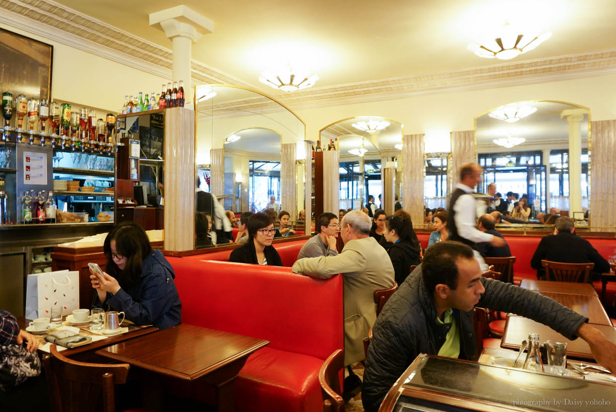 花神咖啡館, Cafe de Flore, 左岸咖啡館, 巴黎咖啡館館, 巴黎美食, 巴黎下午茶