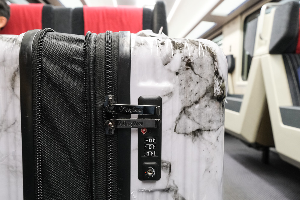 Flexflow paris 行李箱, 秤重行李箱, 大理石紋行李箱, 29吋行李箱, 白大理石行李, 里爾系列, 行李秤重
