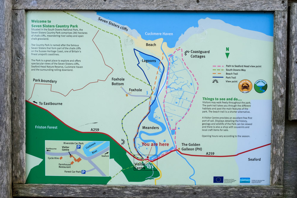 七姊妹斷崖, Seven Sisters Cliff, 七姊妹巖, 布萊頓近郊, 倫敦近郊, Eastbourne, 世界的盡頭, 七姊妹交通