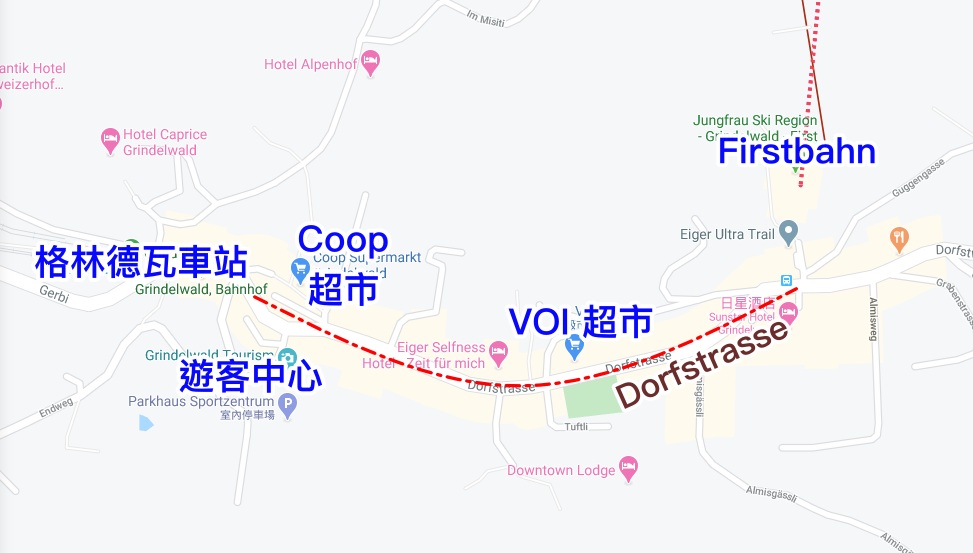 grindelwald, 格林德瓦地圖, 格林德瓦住宿, 格林德瓦超市, 格林德瓦交通, 格林德瓦景點, 格林德瓦車站, 瑞士自助