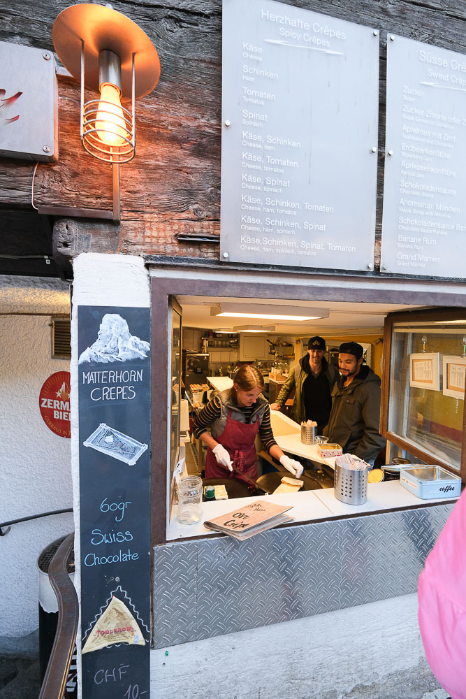 Stefanie's Creperie, 策馬特可麗餅, 策馬特美食, 策馬特小吃, 馬特洪峰美食, 瑞士美食