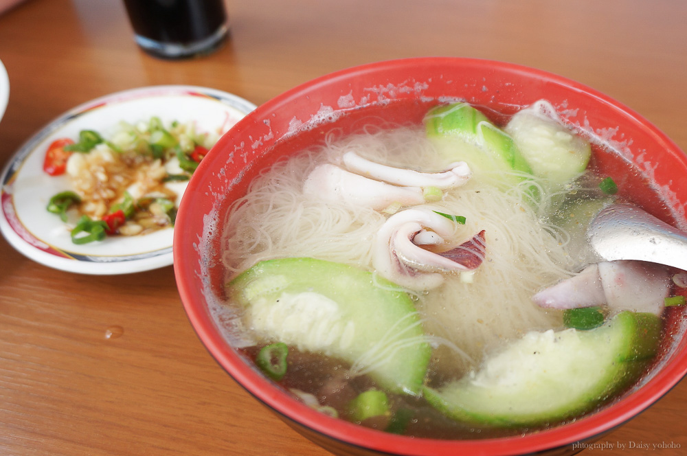 小萍小管麵線, 澎湖西嶼, 西嶼美食, 澎湖小管麵線, 澎湖美食, 絲瓜小管麵線