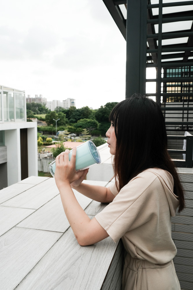 耐熱玻璃隨行杯推薦！可裝熱咖啡、好清潔、清新可愛的"樂扣樂扣"環保杯！