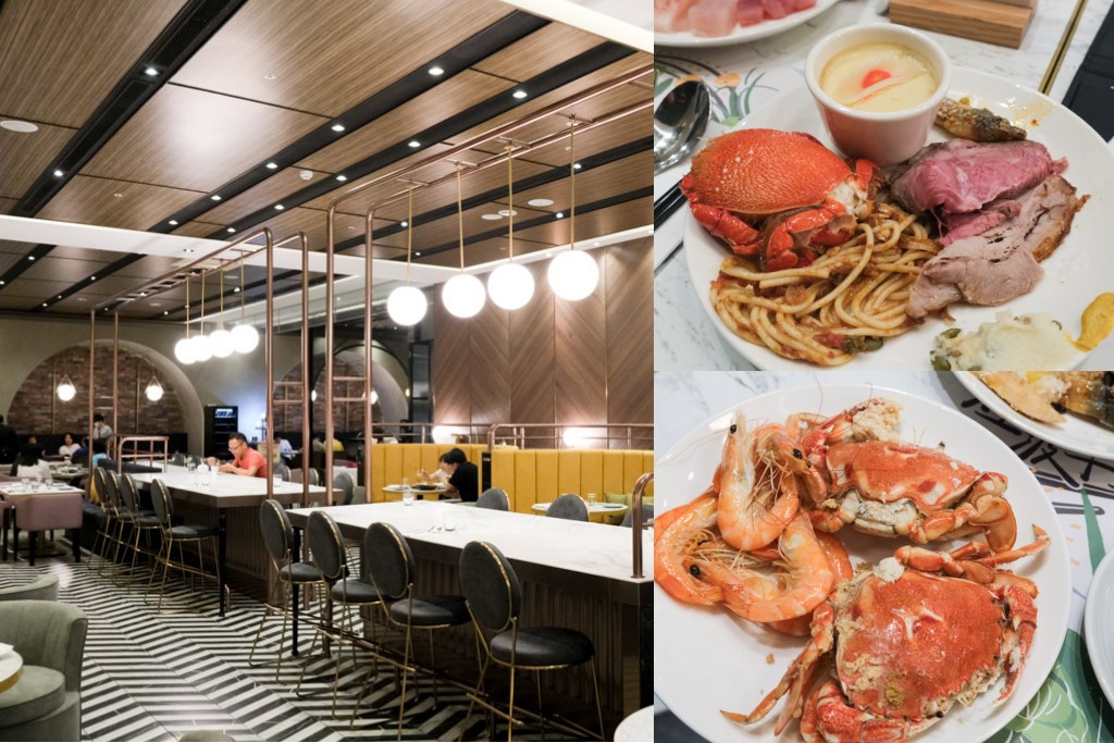 台南煙波大飯店Buffet，網美等級的用餐環境，螃蟹、鮑魚海鮮粥現點現做，居然還有鰻魚飯