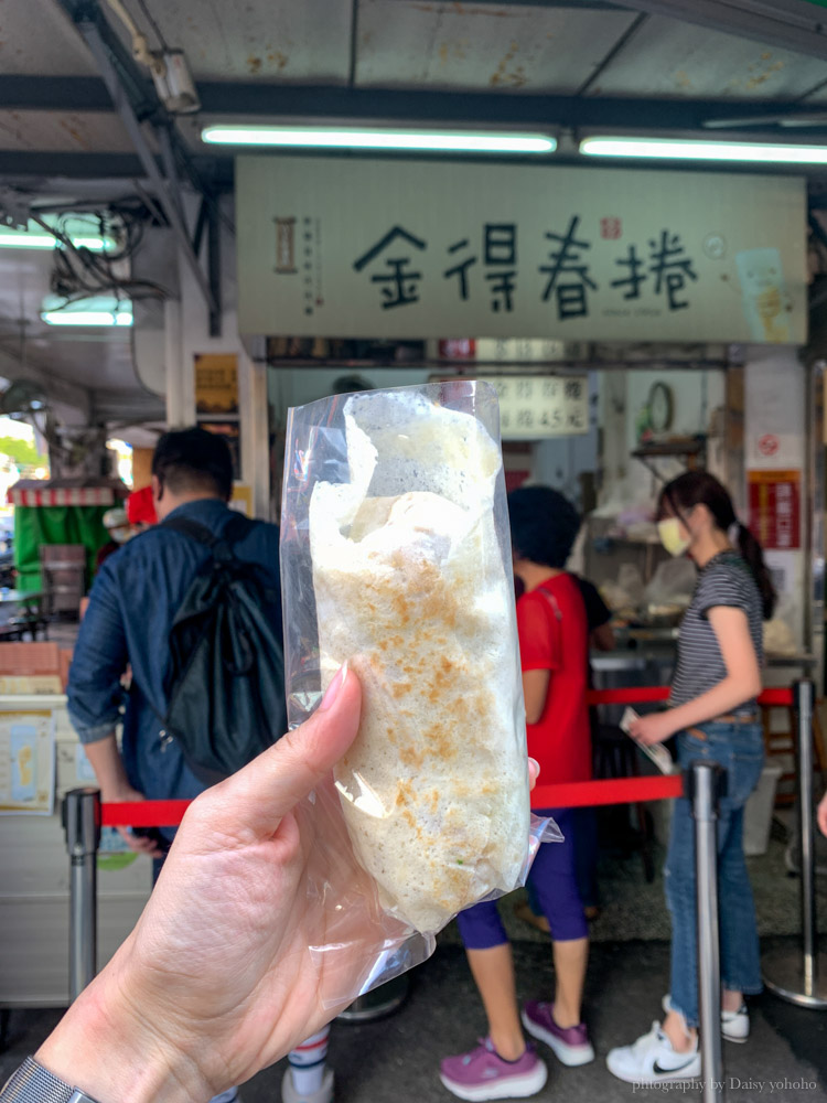 金得春捲，台南國華街古早味手工潤餅，65年的老字號美食小吃，餡料超級多！