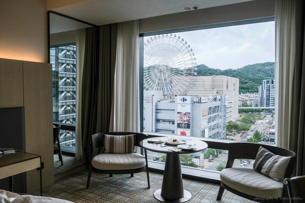 台北萬豪酒店一泊二食｜五星級空中泳池，讓美麗華摩天輪當背景！早餐buffet