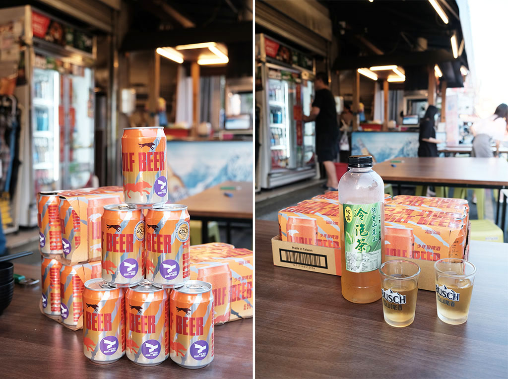 台南海安路「舞鶴燒烤舖」露天燒烤攤，串串燒烤配啤酒，夏日啤酒透心涼！