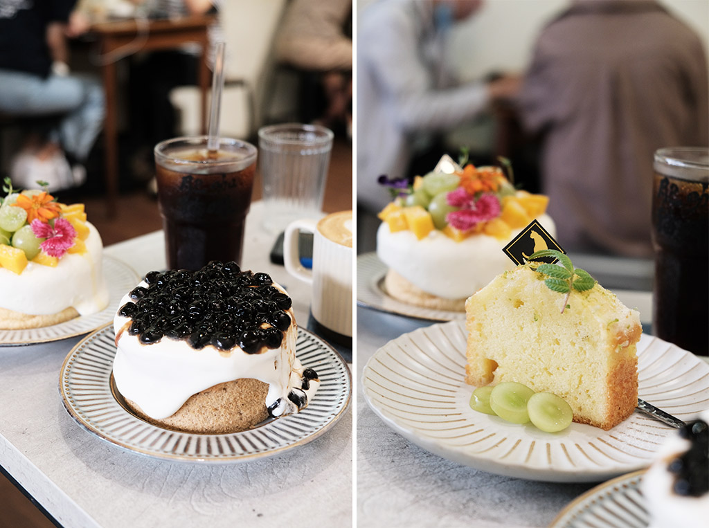 肥貓咖啡, 台南咖啡館, 季節水果戚風蛋糕, 伯爵珍奶戚風蛋糕, 神農街美食, 神農街下午茶