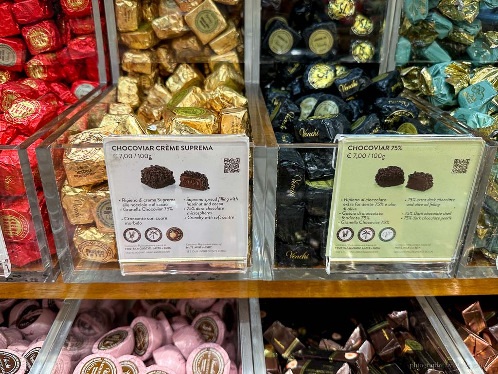 Venchi 拿坡里國際機場門市｜拿坡里義大利百年巧克力品牌，拿坡里免稅店巧克力