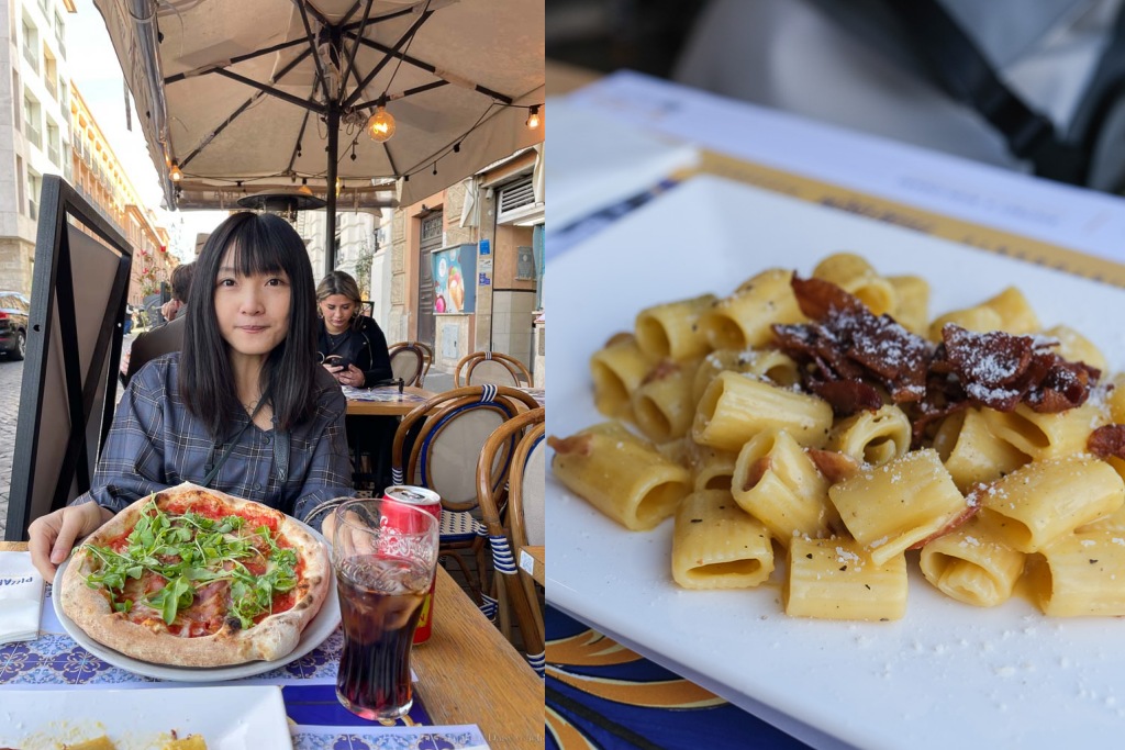 羅馬競技場美食》Ristorante Pizza Forum Roma 柴火燒的窯烤拿坡里披薩，Carbonara好吃！