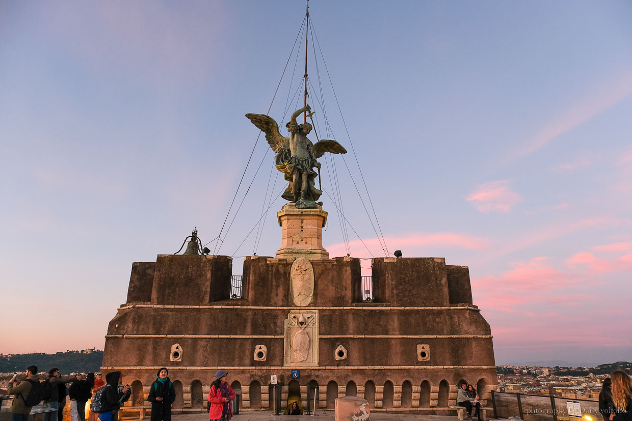 義大利羅馬｜聖天使城堡 Castel Sant'Angelo，台伯河畔羅馬皇帝哈德良陵寢