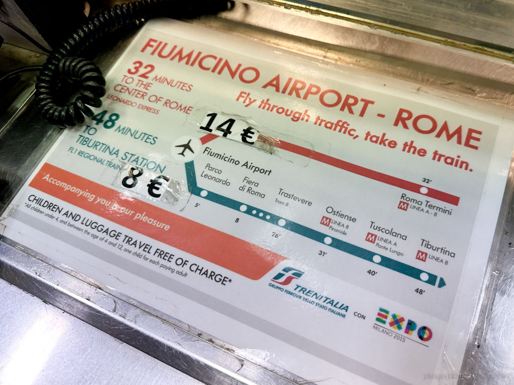 羅馬機場快線》Leonardo express，最快到市中心 Termini 中央車站的交通方式
