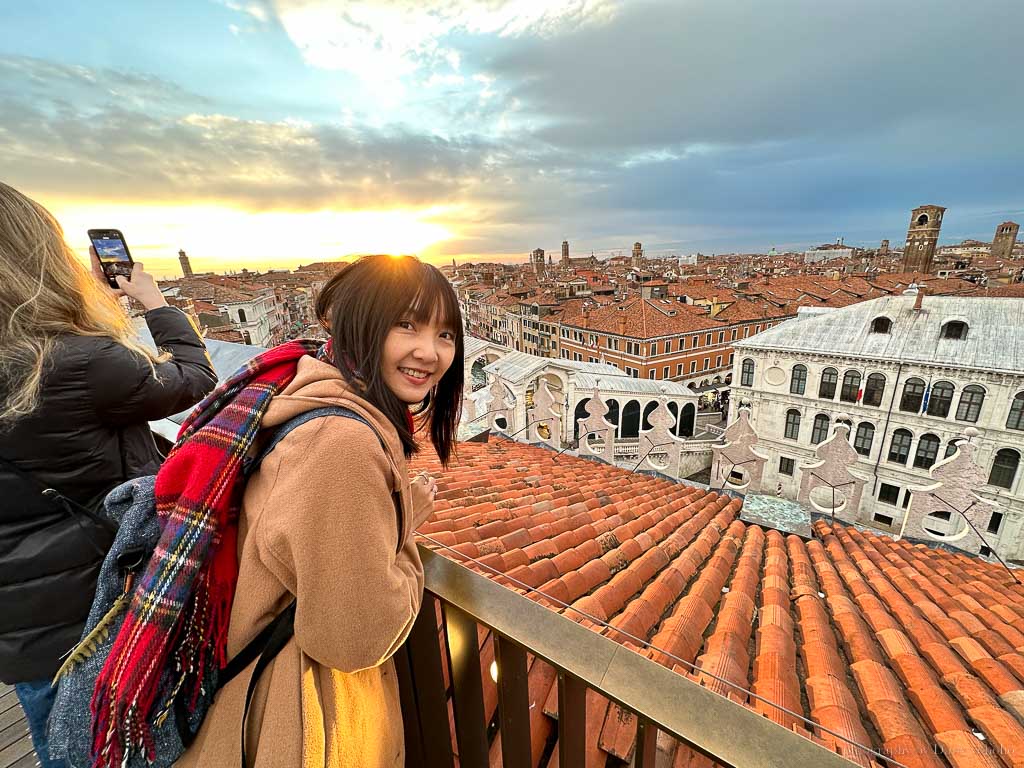 威尼斯免費景點》DFS百貨T廣場頂樓觀景台，俯瞰大運河風景，浪漫指數爆表！
