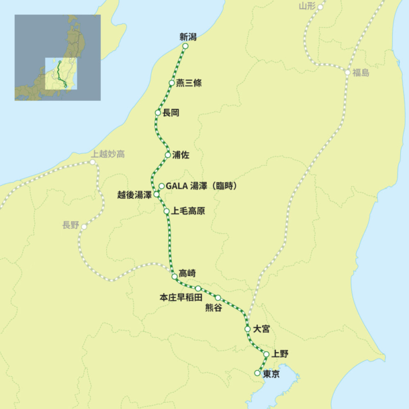 上越新幹線路線