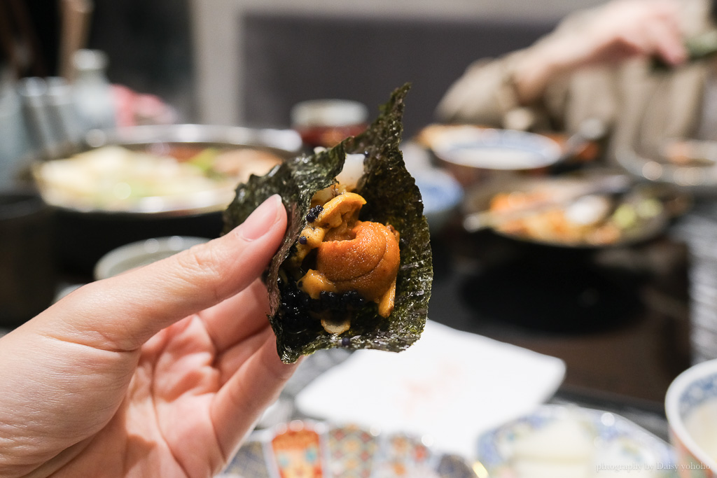 橋山壽喜燒｜台北高級料理餐廳，約會紀念日餐廳推薦｜台北大安區｜雲丹海膽