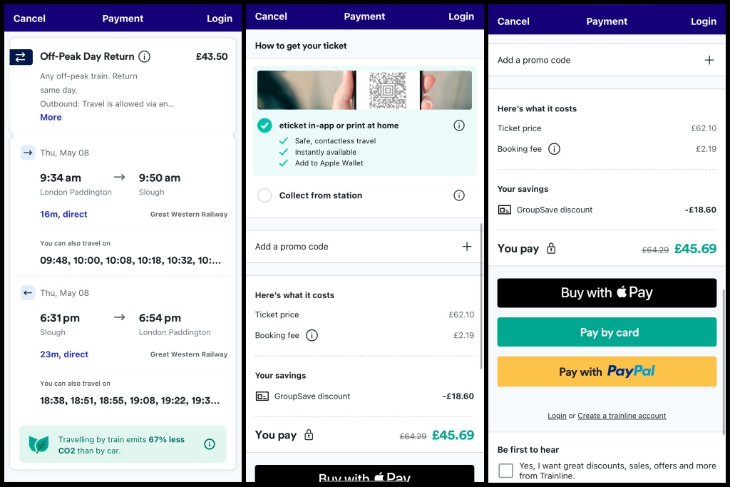 Trainline 英國火車訂票好用 APP